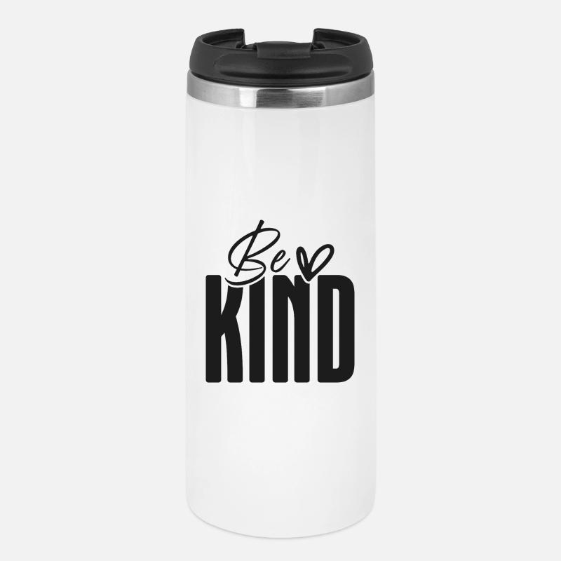 Be Kind Bold Script Overlay - Thermal Cup - white
