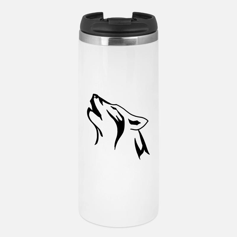 wolfkopf - Thermobecher - Weiß