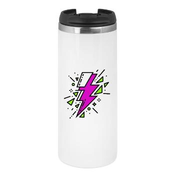 Contemporary Violet and Green Ray - Thermal Cup - white - Front