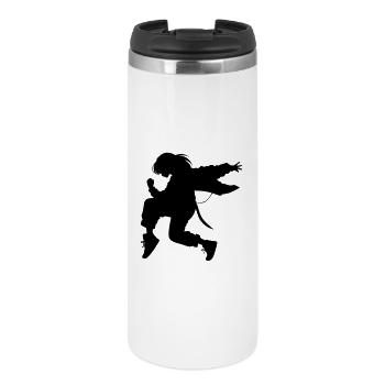 Breakdance B-Girl Silhouette en action - Mug isotherme - blanc - Devant