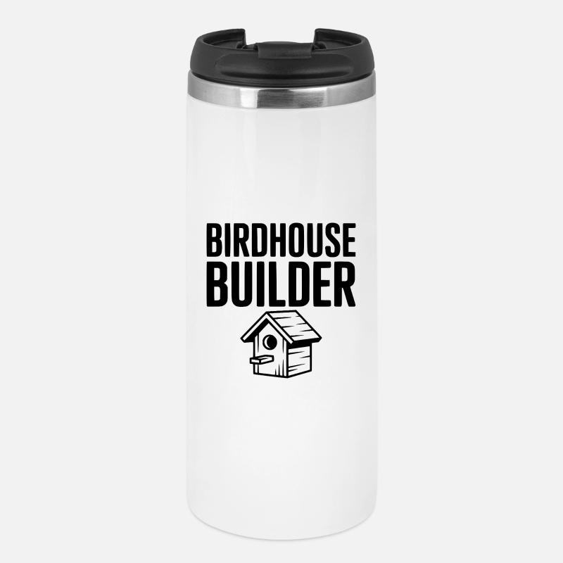 Constructeur de maisons à oiseaux - Mug isotherme - blanc