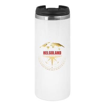 Koordinaten Helgoland - Thermobecher - Weiß - Vorne