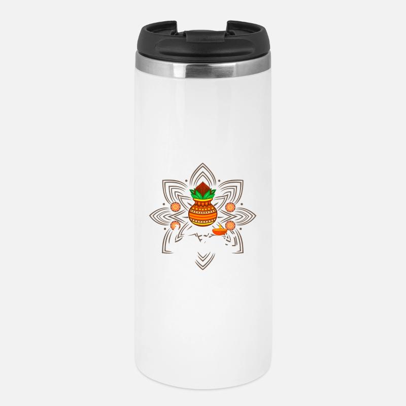 Happy Ugadi - Celebrate the new beginning with joy - Thermal Cup - white