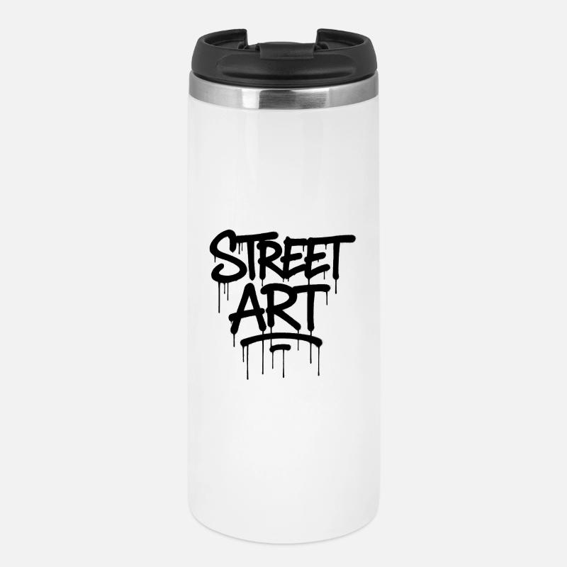 Graffiti tag street art - Thermal Cup - white