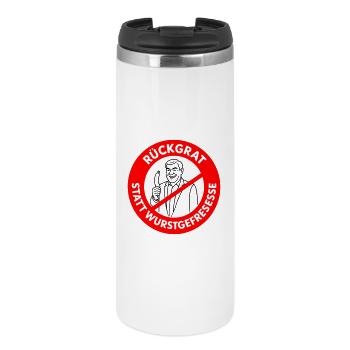Colonne vertébrale au lieu de manger des saucisses ! COULEURS SOUHAITÉES Bande dessinée - Mug isotherme - blanc - Devant