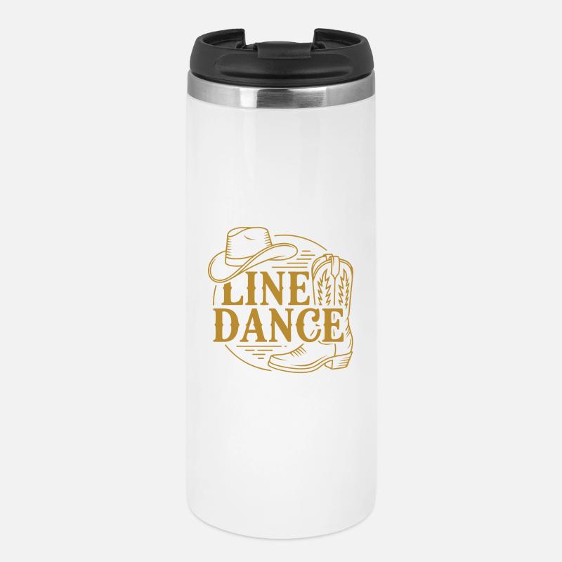Line Dance Logo - Thermal Cup - white
