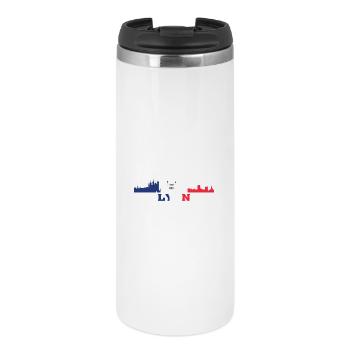 Lyon City Skyline France Landmark Map - Thermal Cup - white - Front