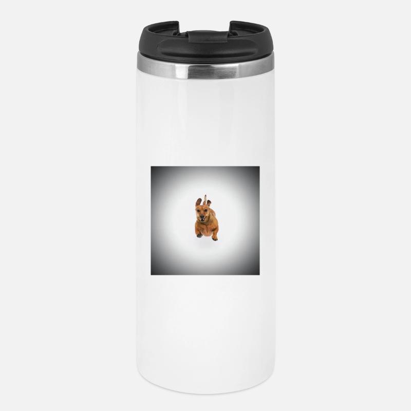 Brown Dachshund - Thermal Cup - white