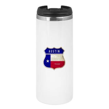 Drapeaux à écusson Austin Texas - Mug isotherme - blanc - Devant