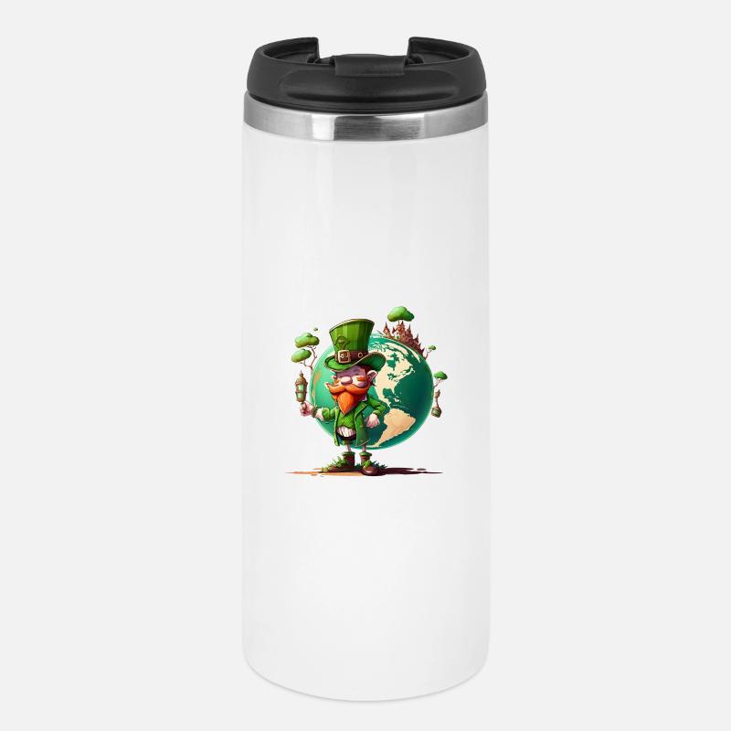 Weltglücks-Leprechaun - Thermobecher - Weiß