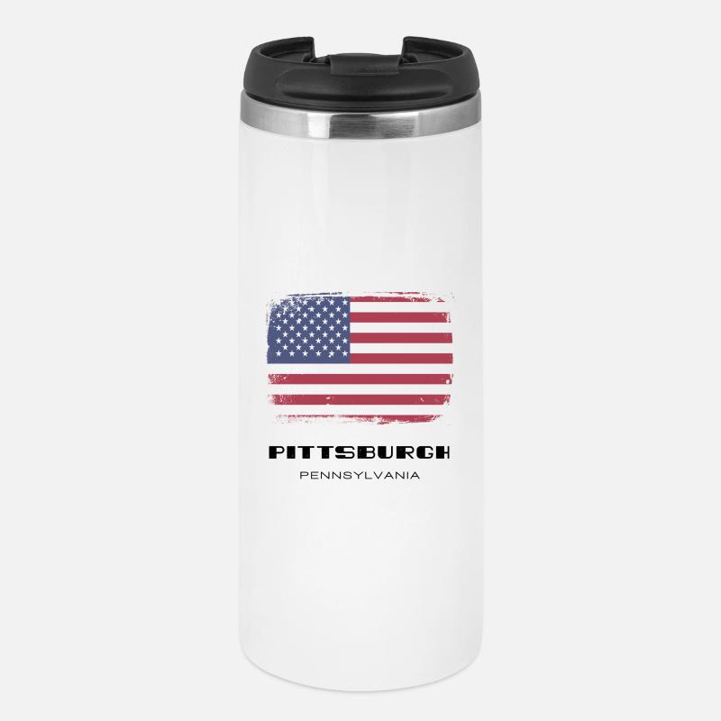 Pittsburgh, Pennsylvanie, États-Unis - Mug isotherme - blanc