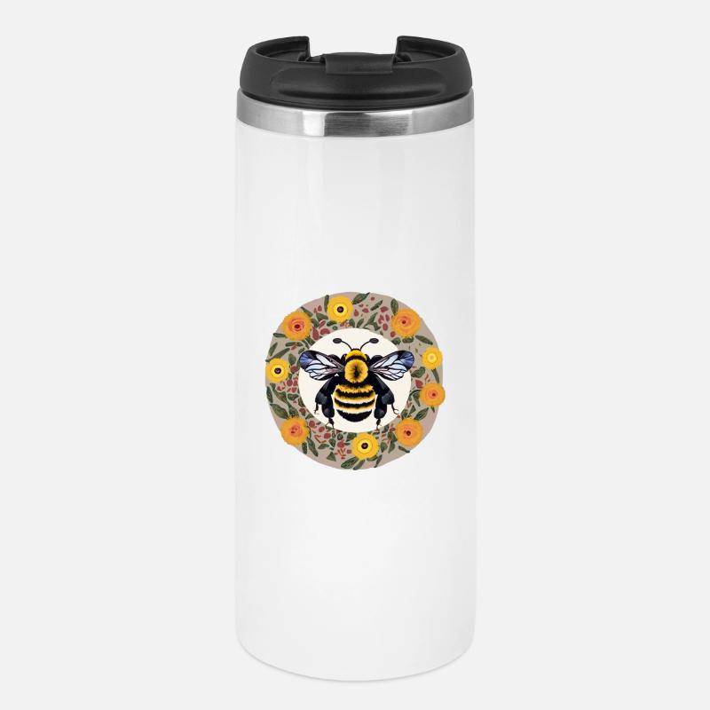 fat bumblebee - Thermal Cup - white