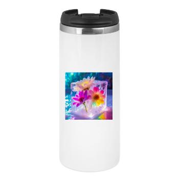 Blumen im Eis - Thermal Cup - white - Front