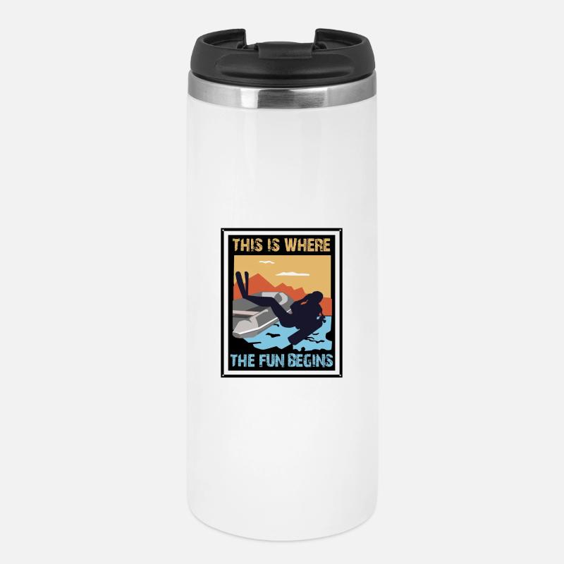 1 this is where the fun begins - Thermobecher - Weiß