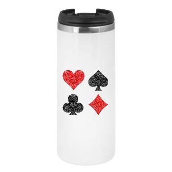 Casino Poker Jeu de cartes Jeux de hasard Poker - Mug isotherme - blanc - Devant