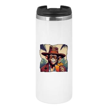 Monkey with cocktail! - Thermal Cup - white - Front