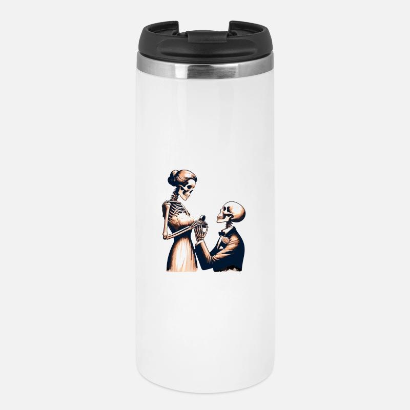 Wedding Skeleton Parody Design - Thermal Cup - white