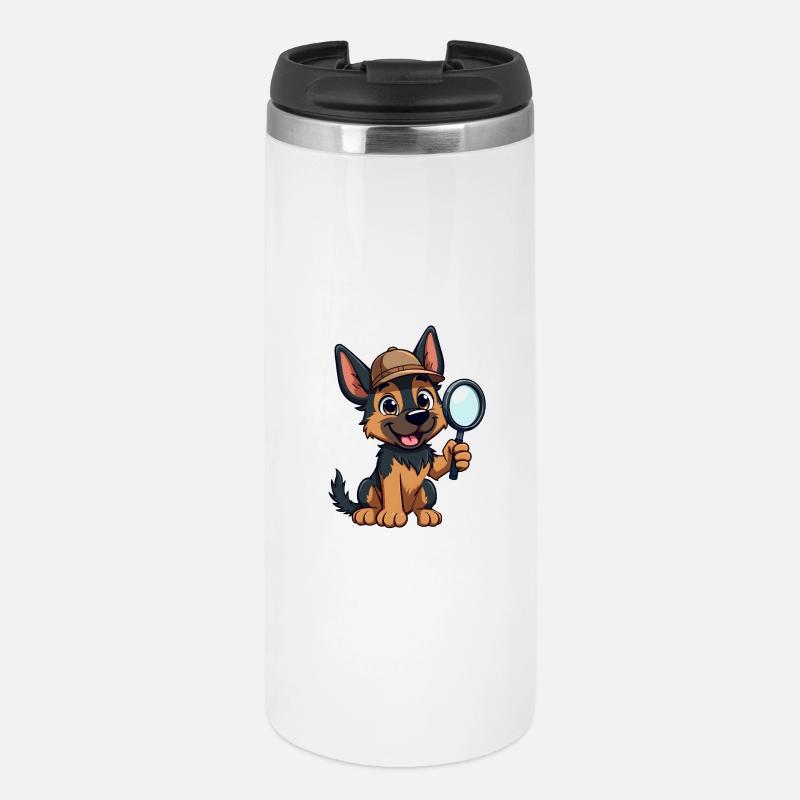 German Shepherd Officer - Thermal Cup - white