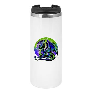Drache - Thermobecher - Weiß - Vorne