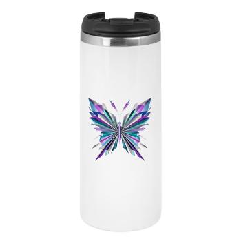 Géométrie fascinante – papillon abstrait - Mug isotherme - blanc - Devant