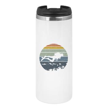 Unterwassertaucher Silhouette Szene - Thermobecher - Weiß - Vorne