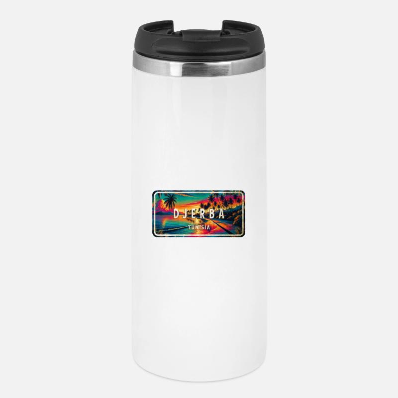 Djerba Sunset Design - Thermal Cup - white
