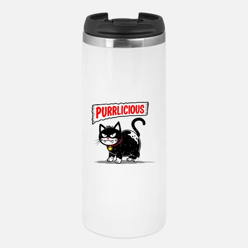 Cat Purrlicious - Thermal Cup - white