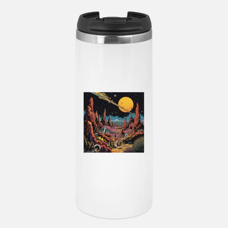 Futuristic Alien Planet Sky - Thermal Cup - white
