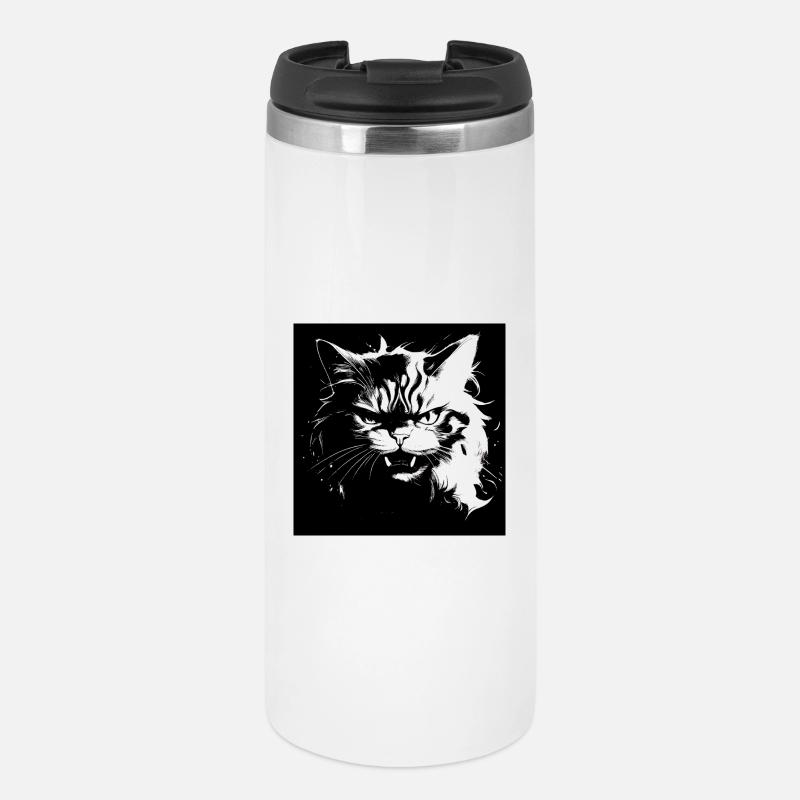 Angry cat - Thermal Cup - white