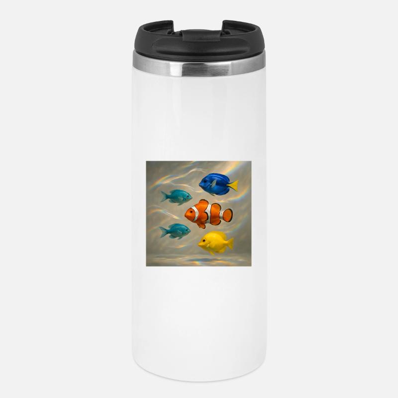 Poisson flottant - Mug isotherme - blanc