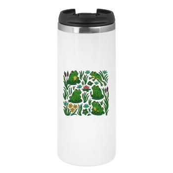 Verdant Frog Pond Scene - Thermal Cup - white - Front