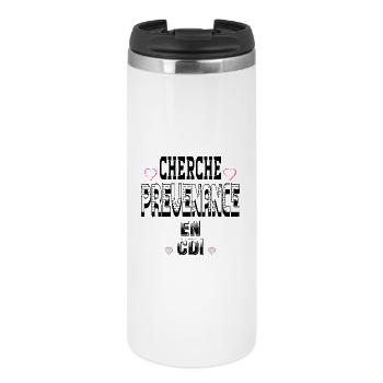 Cherche Prévenance en CDI - Mug isotherme - blanc - Devant