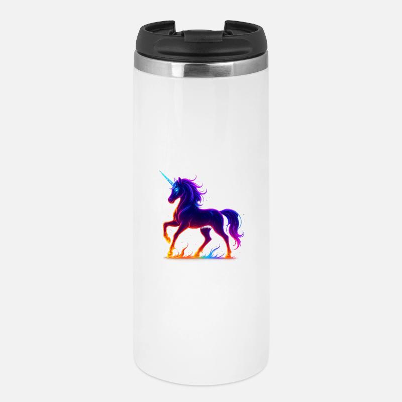 Flaming Neon Corn - Thermal Cup - white