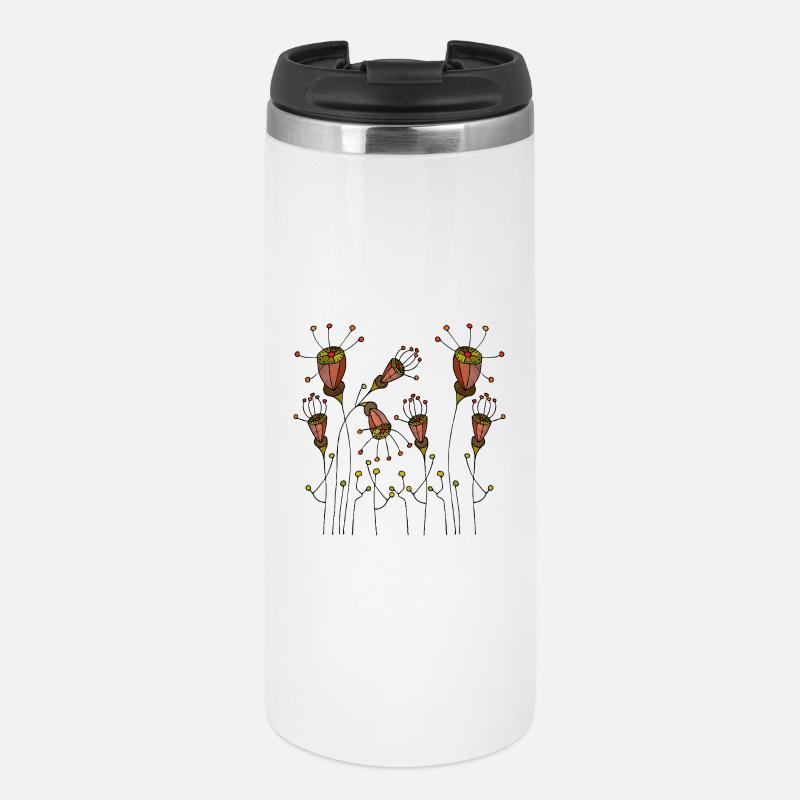 Fleur - Mug isotherme - blanc