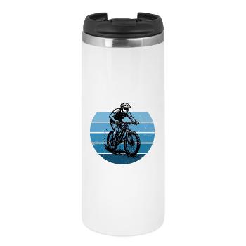 Direkte Mountainbike Aussage - Thermobecher - Weiß - Vorne