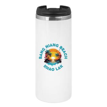 Bang Niang Beach Sonnenuntergangskreis - Thermobecher - Weiß - Vorne
