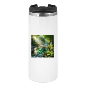 Sunshine in a forest stream - Thermal Cup - white - Front