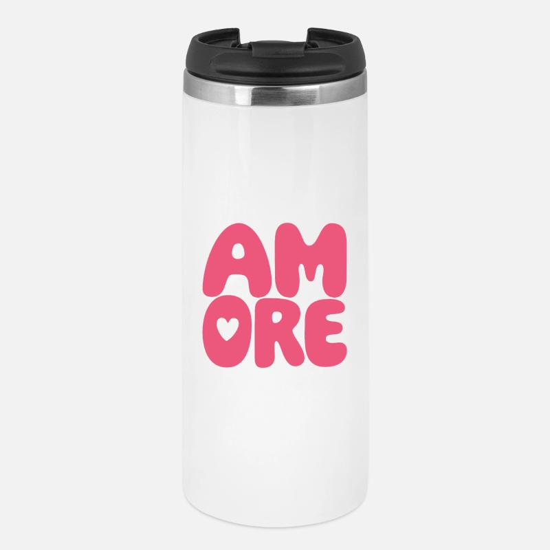 Amore Heart Pink - Thermal Cup - white