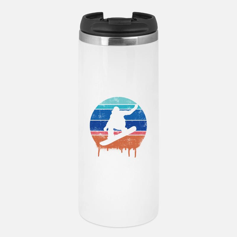 Snowboard Retro - Thermal Cup - white