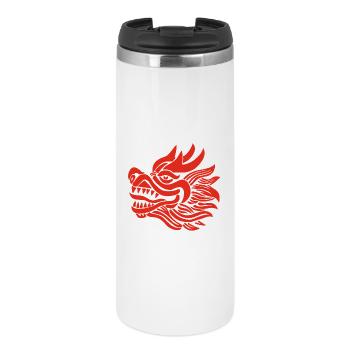 Tête de dragon chinois (rouge) - Mug isotherme - blanc - Devant
