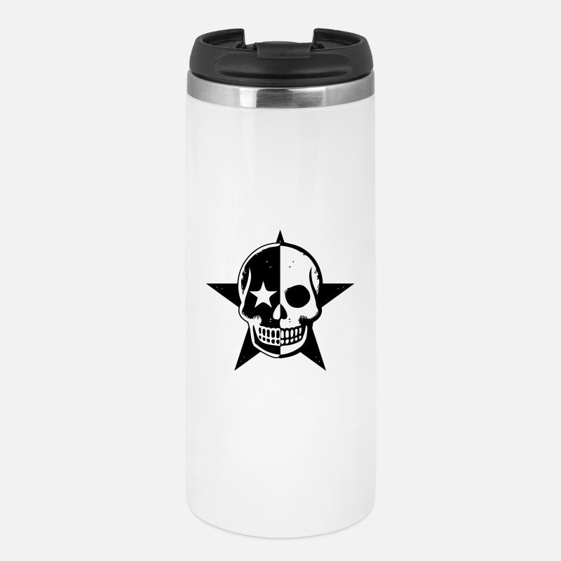 Black Skull – Deadly Minimalism - Thermal Cup - white