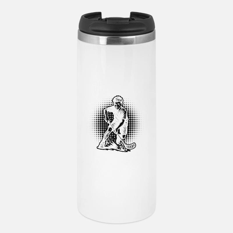 Conception de floorball pleine de caractère - Mug isotherme - blanc