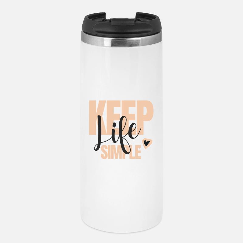 Keep Life Simple Lettering - Thermal Cup - white