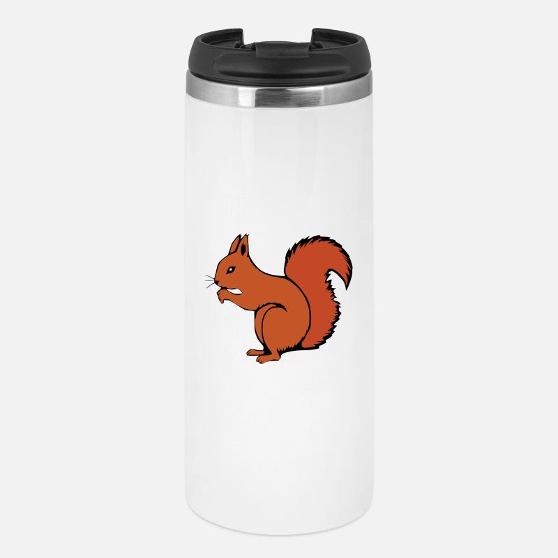 Noël cadeau d’écureuil - Mug isotherme - blanc