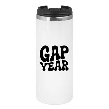 Gap Year siebziger wavy Schriftzug - Thermobecher - Weiß - Vorne