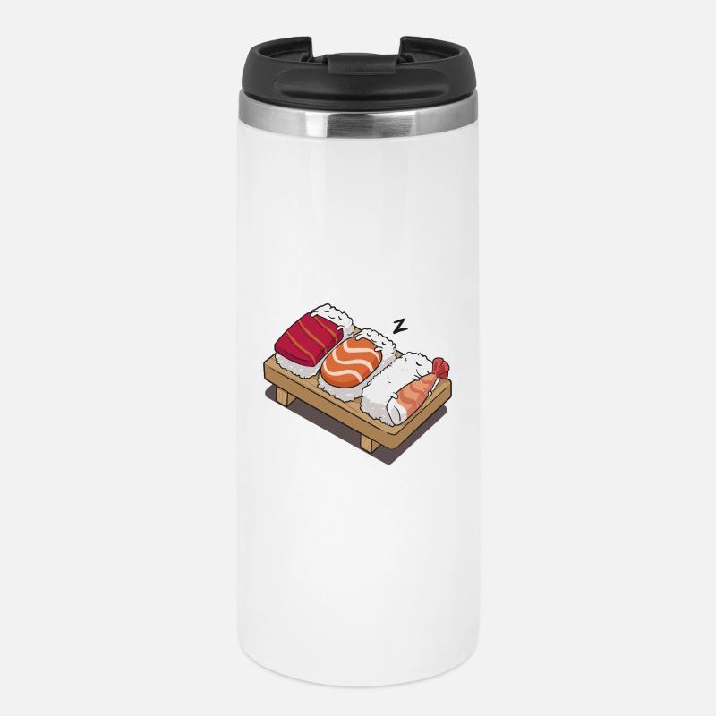 Sushi Schlafen - Thermobecher - Weiß