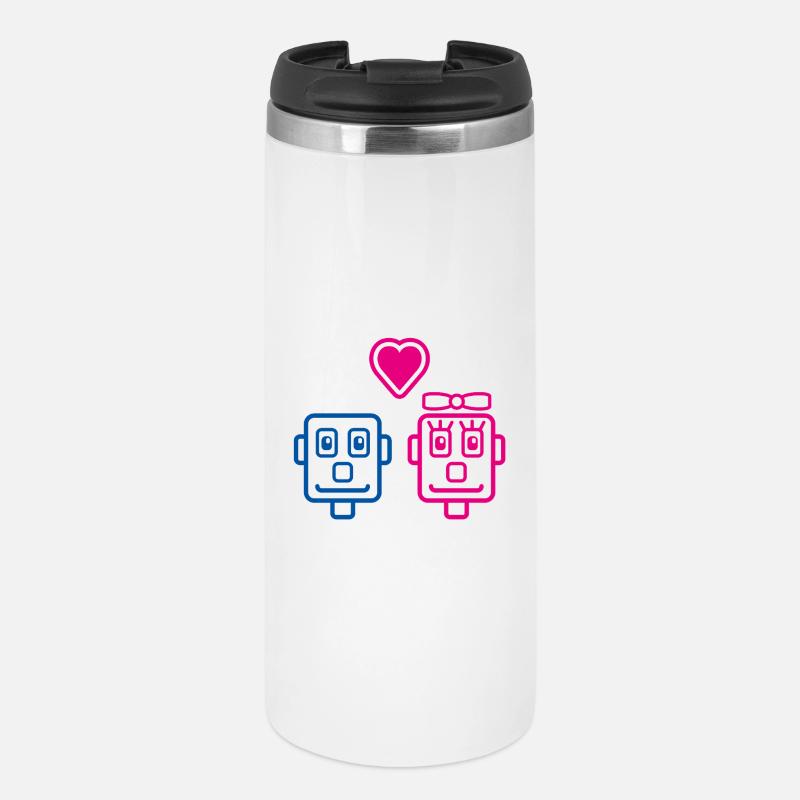 Robot Lovers by Helfspawn - Thermal Cup - white