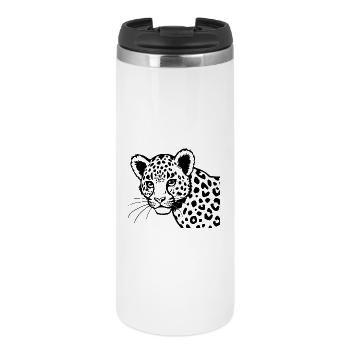 Leopard schwarz Geschenk Weihnachten  - Thermobecher - Weiß - Vorne
