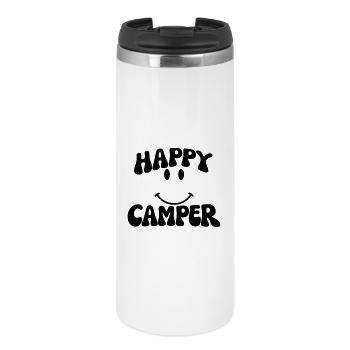 Campeur heureux - Mug isotherme - blanc - Devant