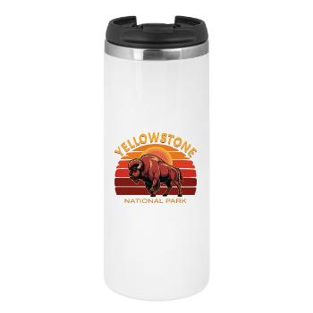 Yellowstone National Park Buffalo Bison - Thermal Cup - white - Front